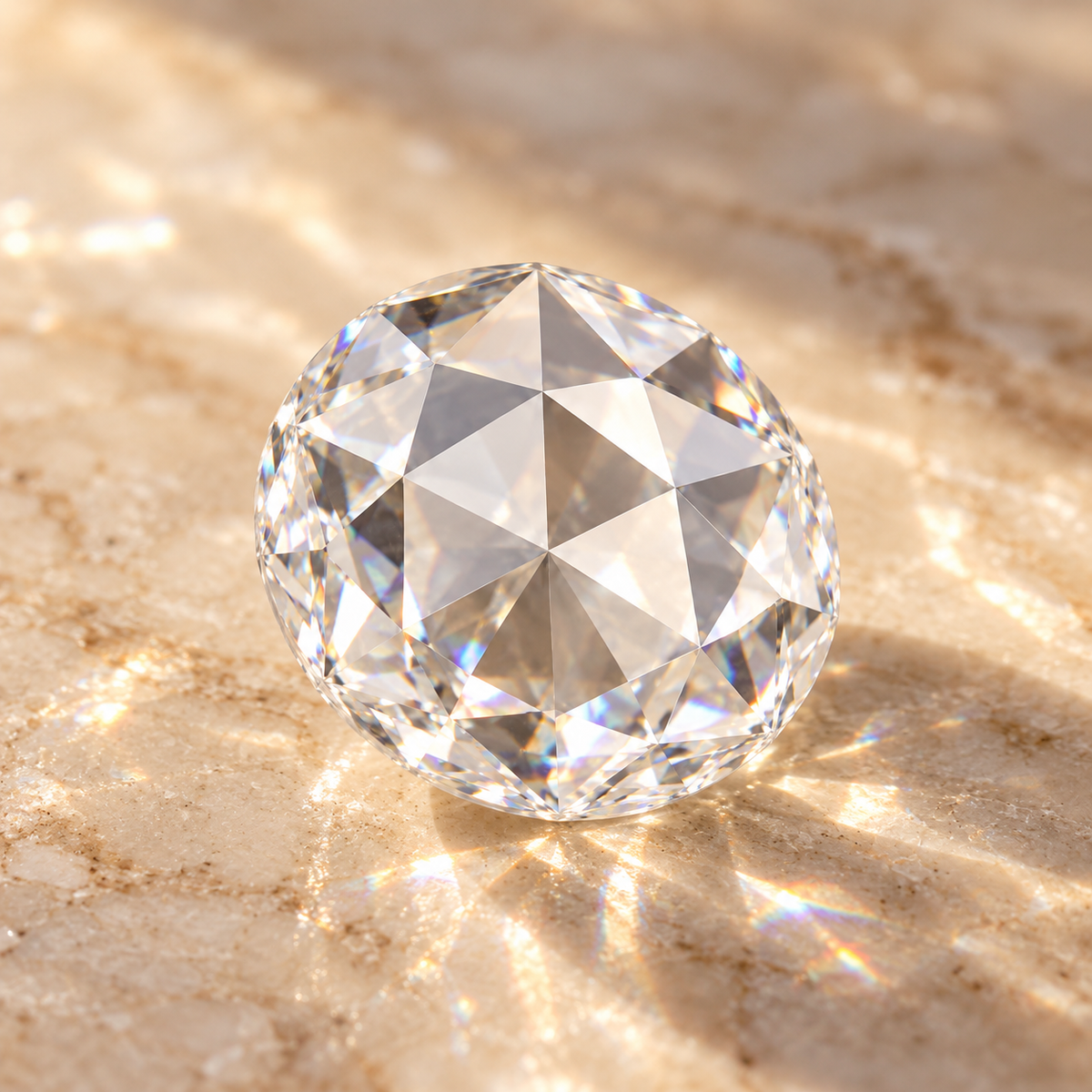 Flat Rose Cut Loose Moissanite โ D Colour VVS1