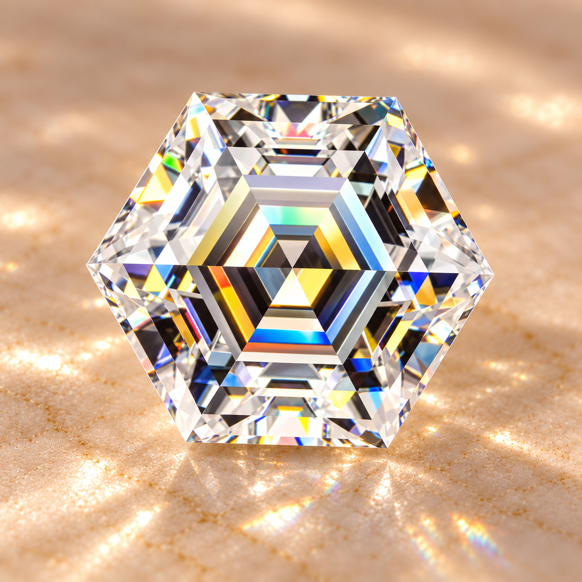 Hexagon Cut Loose Moissanite – D Colour VVS1