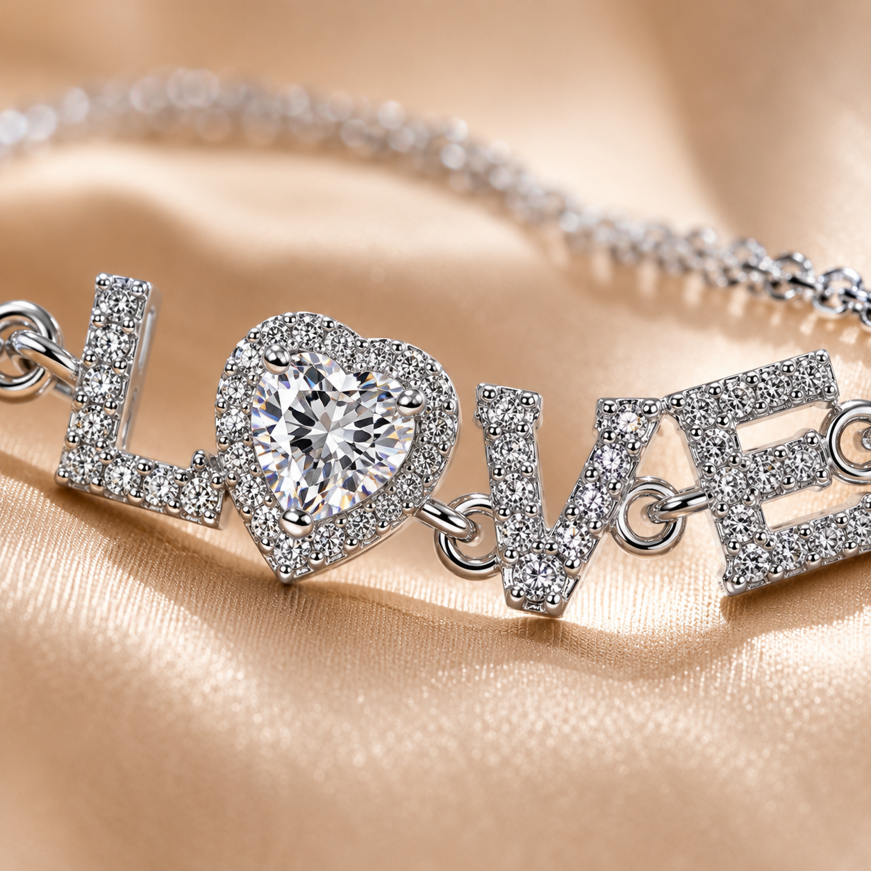 Moissanite LOVE Bracelet