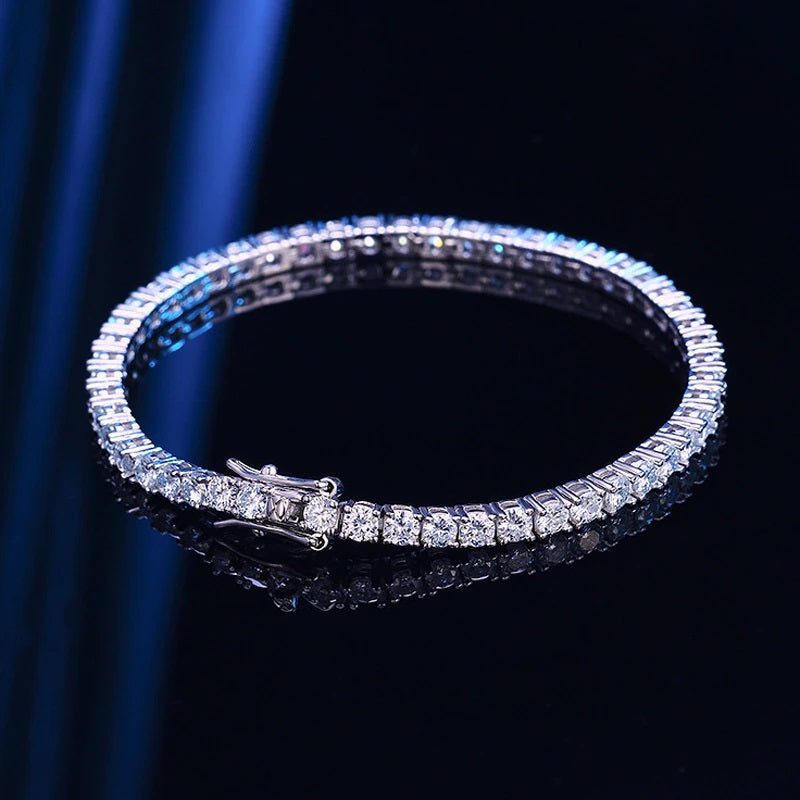 Dazzling Delights Round Brilliant Cut Moissanite Tennis Bracelets