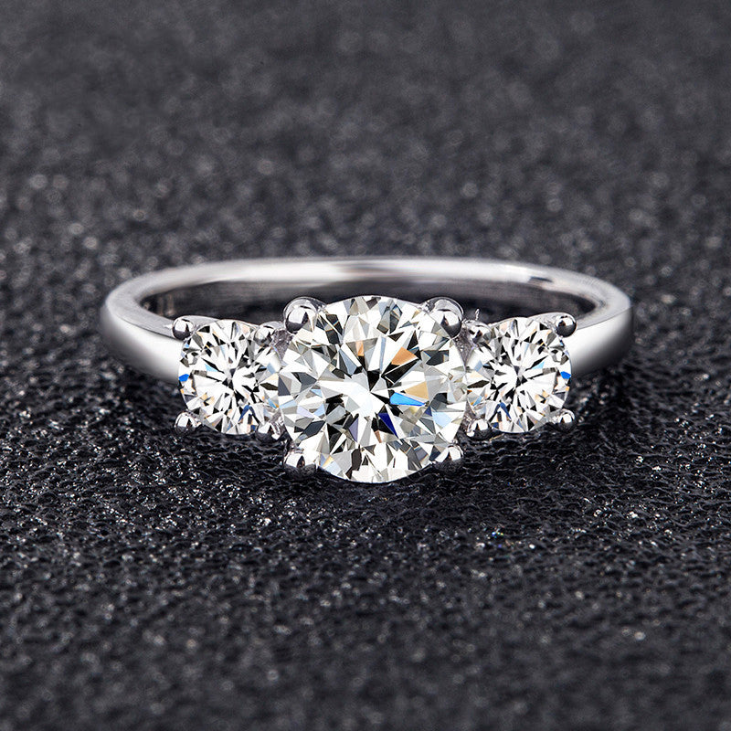 Dazzling Delights 2ct Moissanite Trilogy Ring