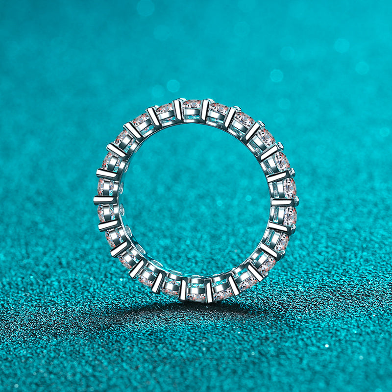 Dazzling Delights 2.1ct Round Brilliant Cut Moissanite Full Eternity Ring Wedding Band