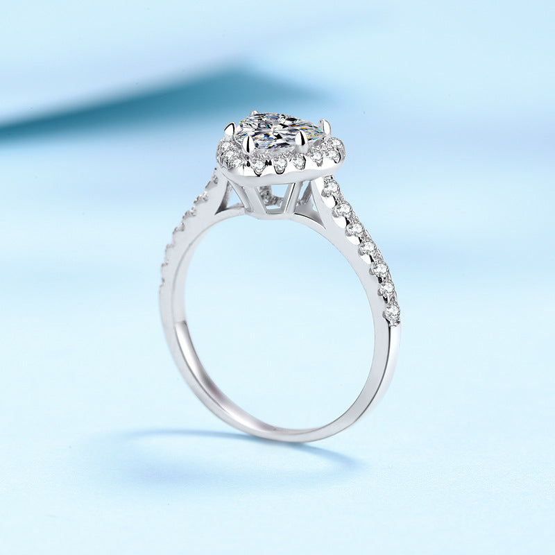 Dazzling Delights Heart Cut Moissanite Halo Ring