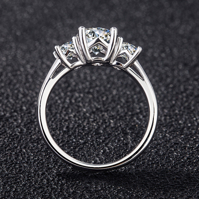 Dazzling Delights 2ct Moissanite Trilogy Ring