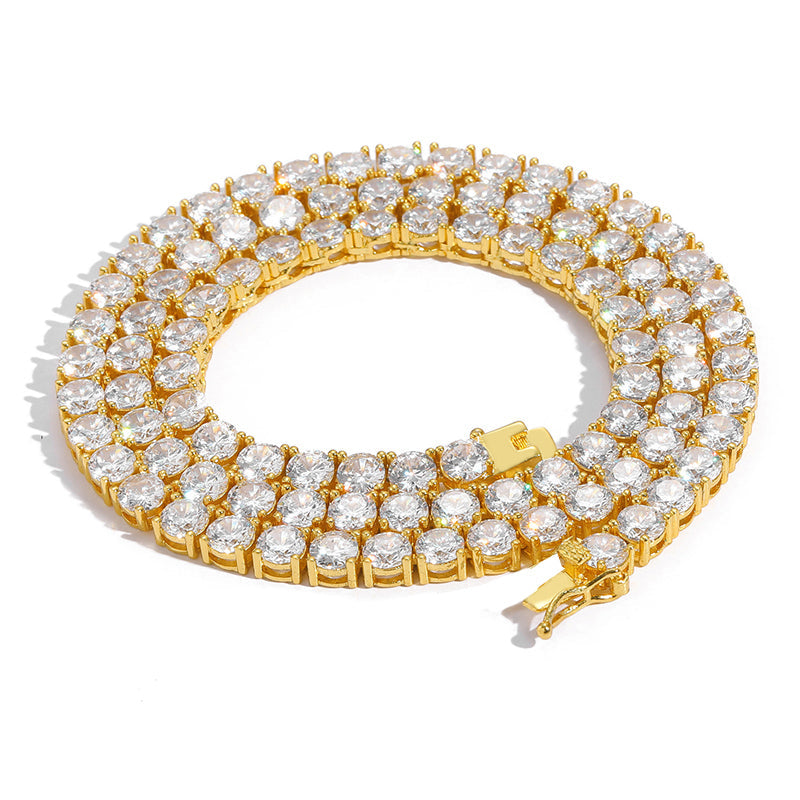 Round Brilliant Cut Moissanite Tennis Necklaces - Premium from Dazzling Delights - Just $157.50! Shop now at Dazzling Delights
