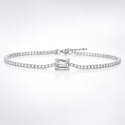 Emerald Cut Moissanite Tennis Bracelet