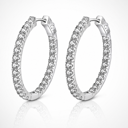 Inside Out Moissanite Hoop Earrings – 2.88ct
