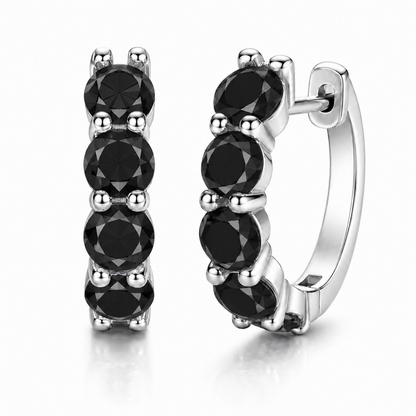 Five Stone Moissanite Hoop Earrings – 2.0ct