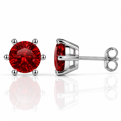 Round Brilliant Moissanite Stud Earrings – Classic Solitaire Earrings