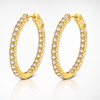 Inside Out Moissanite Hoop Earrings – 2.88ct