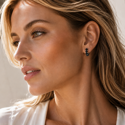 Five Stone Moissanite Hoop Earrings – 2.0ct