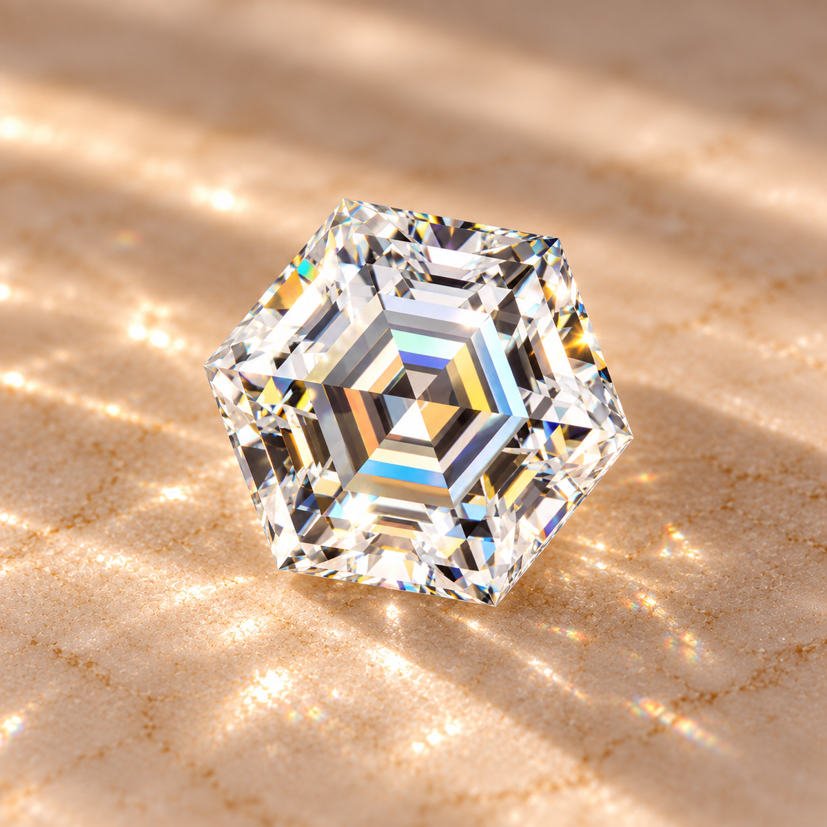 Hexagon Cut Loose Moissanite – D Colour VVS1