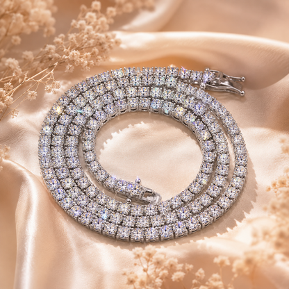 Moissanite Tennis Chain Necklace