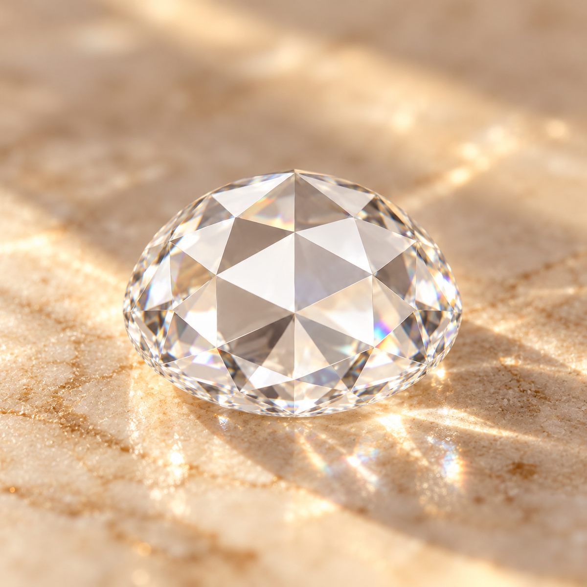 Flat Rose Cut Loose Moissanite – D Colour VVS1