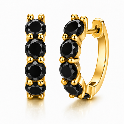 Five Stone Moissanite Hoop Earrings – 2.0ct