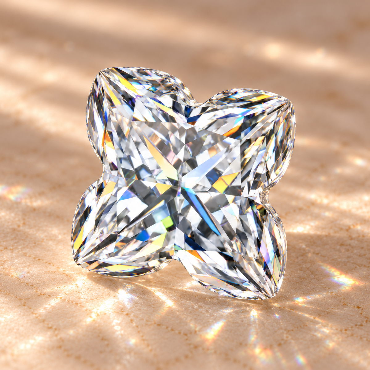 Four Leaf Clover Cut Loose Moissanite – D Colour VVS1