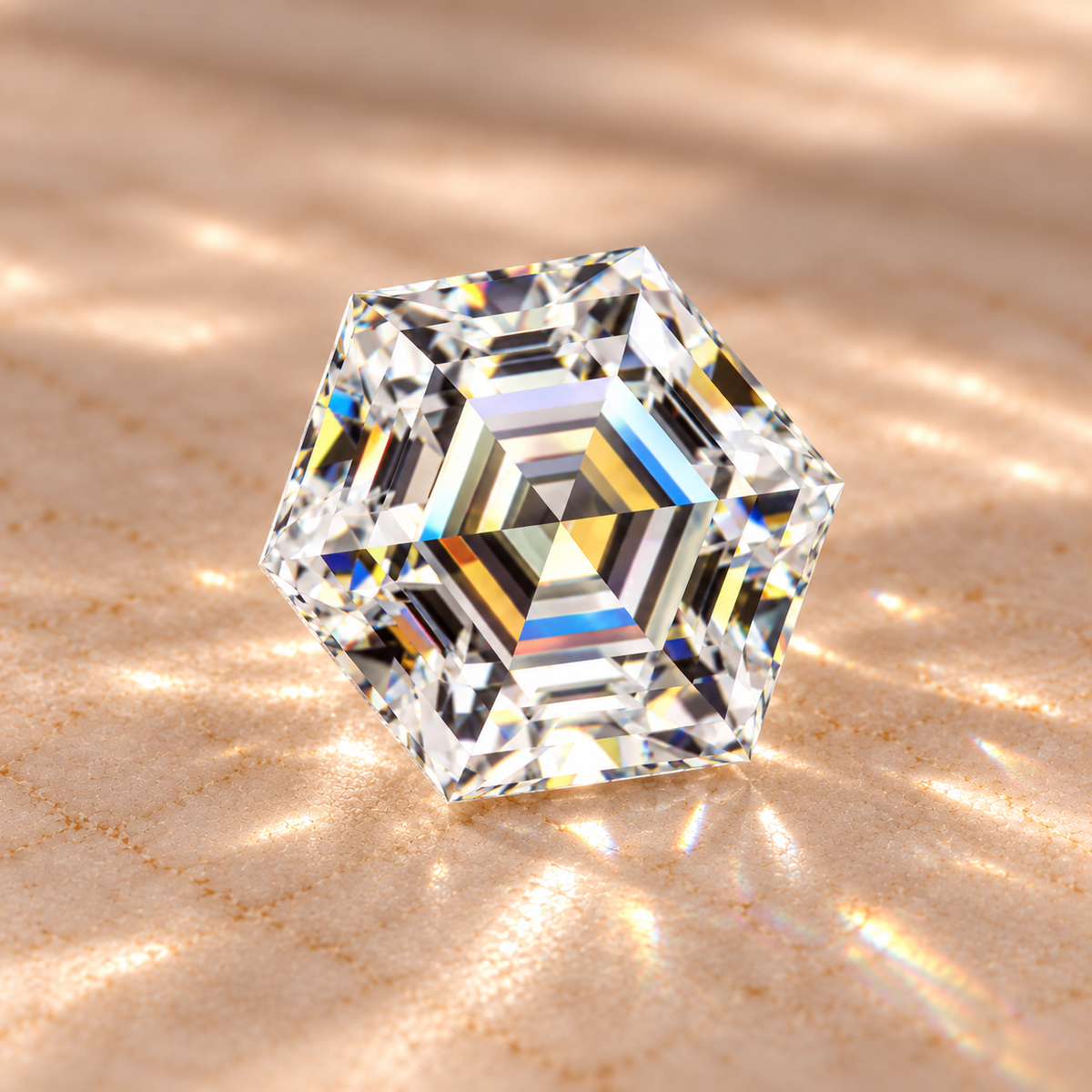 Hexagon Cut Loose Moissanite – D Colour VVS1