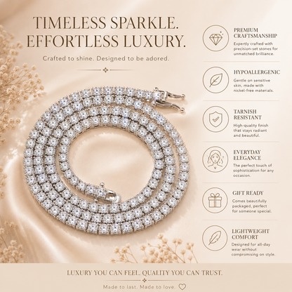 Moissanite Tennis Chain Necklace