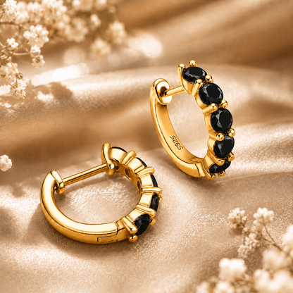Five Stone Moissanite Hoop Earrings – 2.0ct