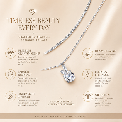 Bunny Ear Solitaire Moissanite Bracelet