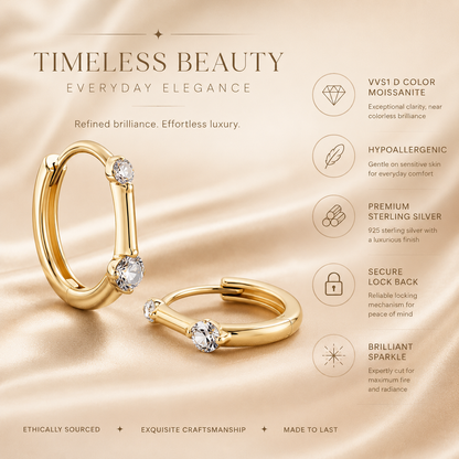 Floating Moissanite Hoop Earrings