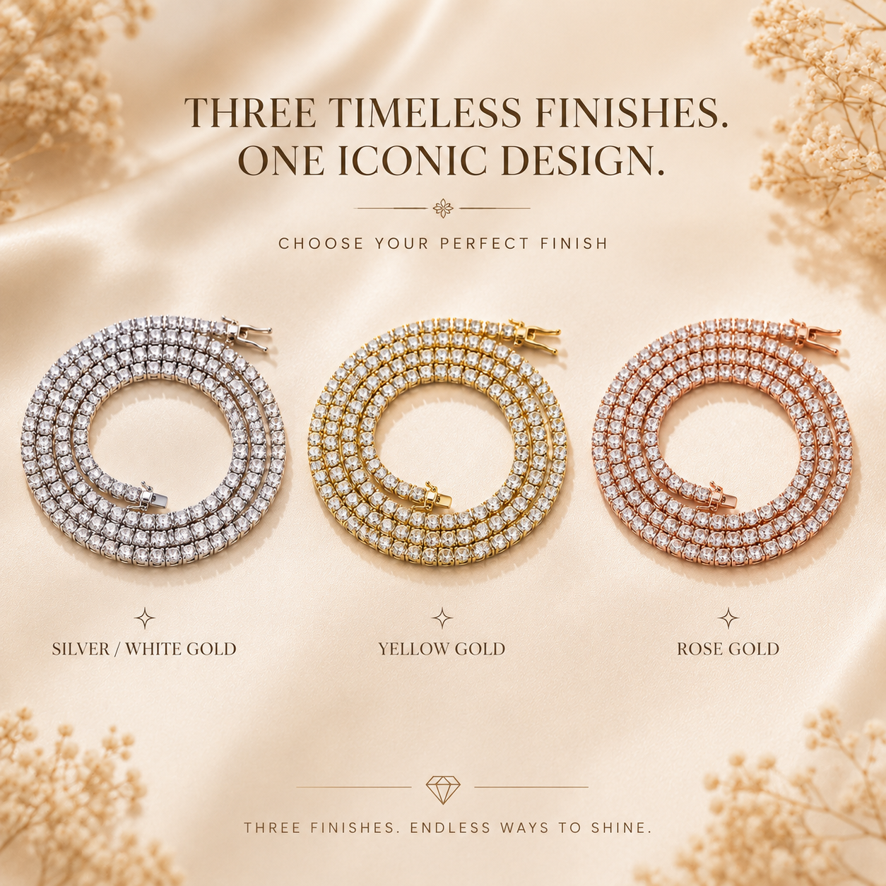 Moissanite Tennis Chain Necklace