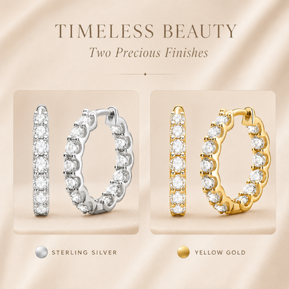 Inside Out Moissanite Hoop Earrings – 2.6ct