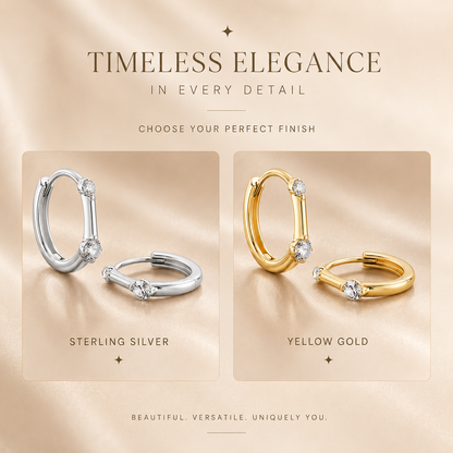 Floating Moissanite Hoop Earrings