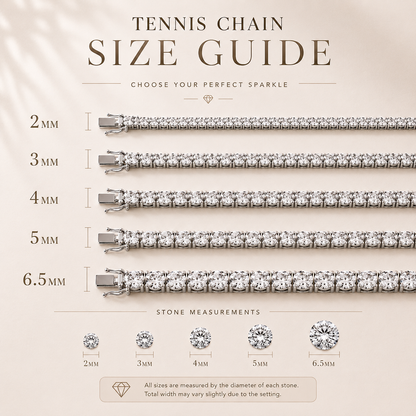 Moissanite Tennis Chain Necklace