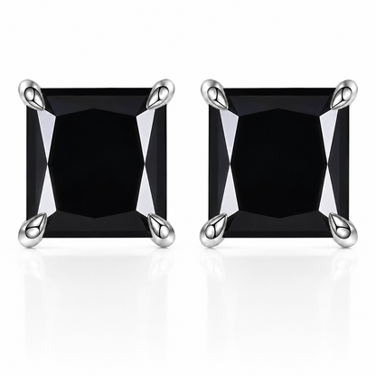 Princess Cut Coloured Moissanite Stud Earrings