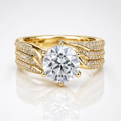 Royal Twist Round Brilliant Moissanite Engagement Ring