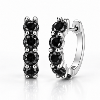 Five Stone Moissanite Hoop Earrings – 2.0ct