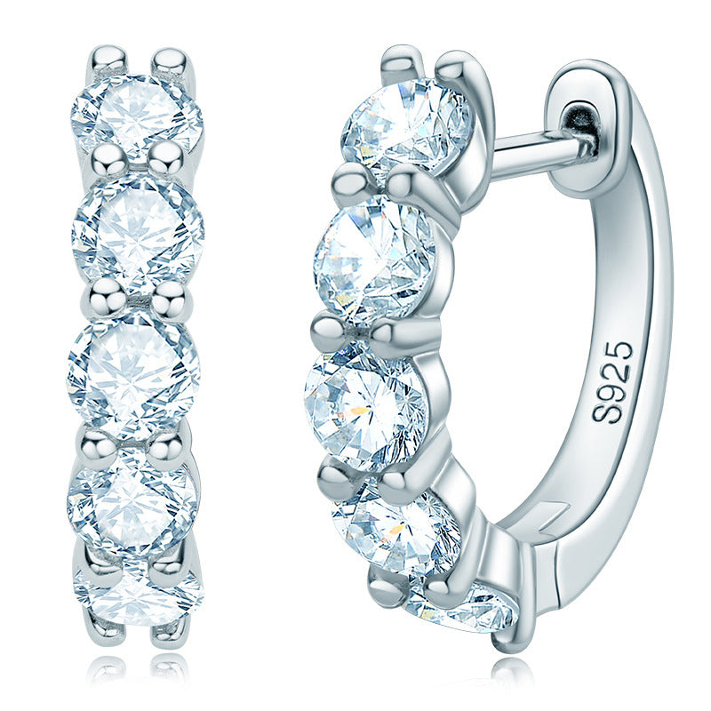 Dazzling Delights 3.5mm Moissanite Hoop Earrings