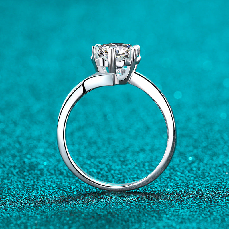 Dazzling Delights Morningstar Moissanite Engagement Ring