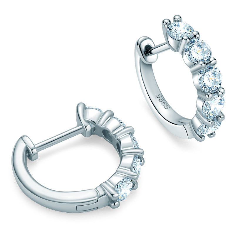 Dazzling Delights 3.5mm Moissanite Hoop Earrings