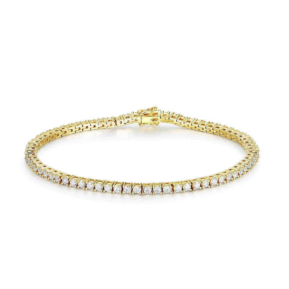 Dazzling Delights Round Brilliant Cut Moissanite Tennis Bracelets